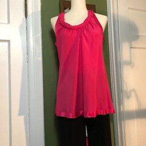 silk fuchsia tank Banana Republic medium